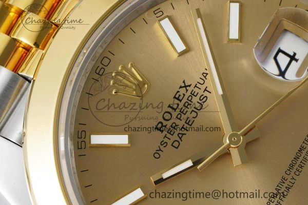 DateJust 41 SS YG Polished Bezel KING 1:1 Best Edition 904L Steel YG Dial on Jubilee Bracelet VR3235