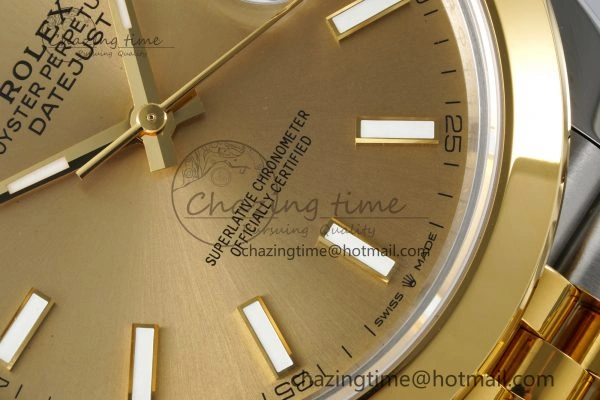 DateJust 41 SS YG Polished Bezel KING 1:1 Best Edition 904L Steel YG Dial on Jubilee Bracelet VR3235