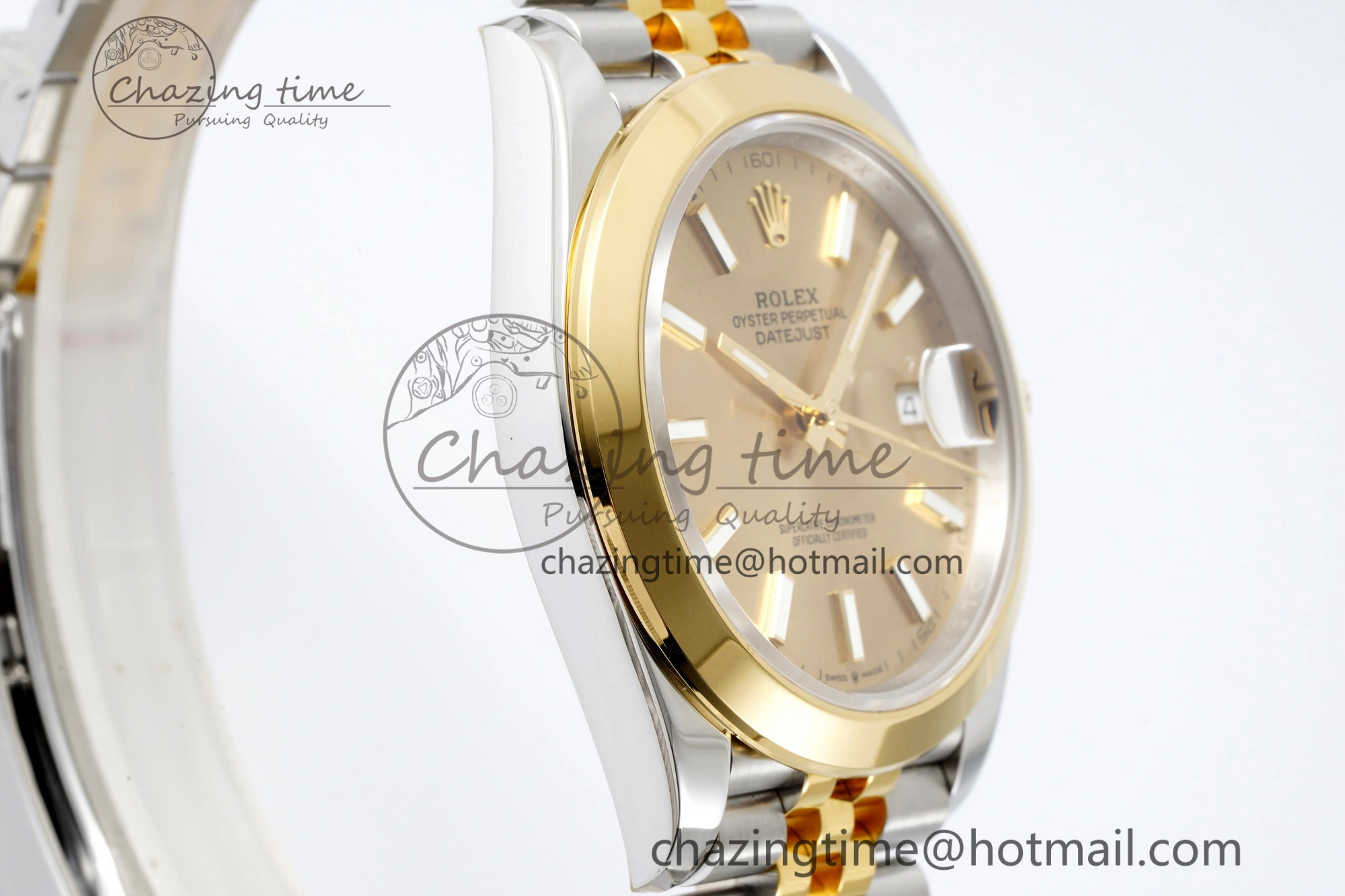 DateJust 41 SS YG Polished Bezel KING 1:1 Best Edition 904L Steel YG Dial on Jubilee Bracelet VR3235
