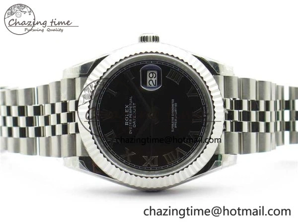 DateJust 41MM 126334 904L SS VRF 1:1 Best Edition Black Dial Roman Markers on SS Jubilee Bracelet A3235