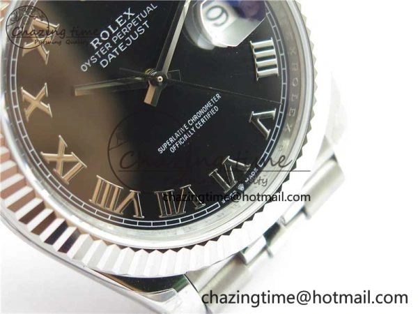 DateJust 41MM 126334 904L SS VRF 1:1 Best Edition Black Dial Roman Markers on SS Jubilee Bracelet A3235