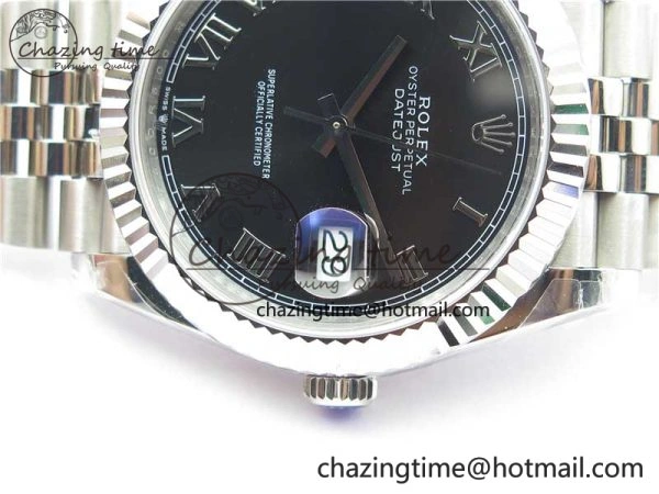 DateJust 41MM 126334 904L SS VRF 1:1 Best Edition Black Dial Roman Markers on SS Jubilee Bracelet A3235