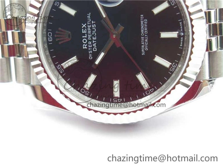 DateJust 41MM 126334 904L SS VRF 1:1 Best Edition Black Dial Stick Markers on SS Jubilee Bracelet A3235