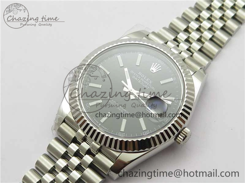 DateJust 41MM 126334 904L SS VRF 1:1 Best Edition Black Dial Stick Markers on SS Jubilee Bracelet A3235
