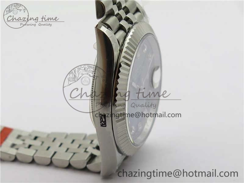 DateJust 41MM 126334 904L SS VRF 1:1 Best Edition Blue Dial Crystals Markers on SS Jubilee Bracelet A3235