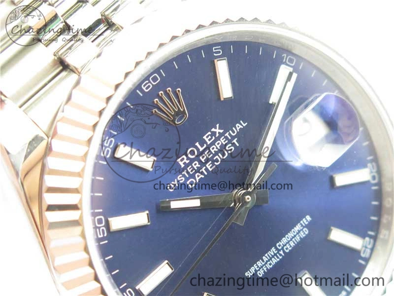 DateJust 41MM 126334 904L SS VRF 1:1 Best Edition Blue Dial Stick Markers on SS Jubilee Bracelet A3235