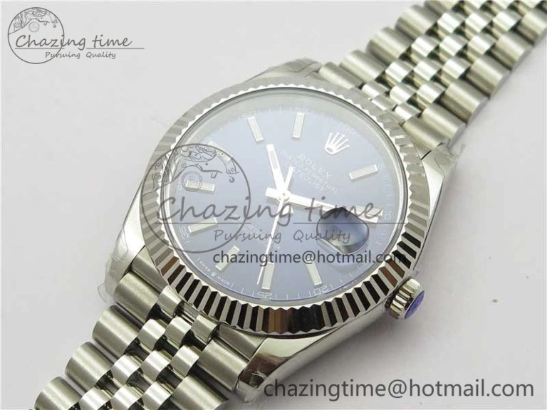 DateJust 41MM 126334 904L SS VRF 1:1 Best Edition Blue Dial Stick Markers on SS Jubilee Bracelet A3235
