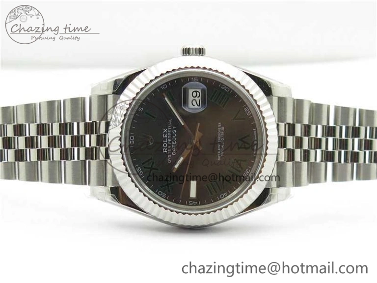 DateJust 41MM 126334 904L SS VRF 1:1 Best Edition Gray Dial Roman Markers on SS Jubilee Bracelet A3235