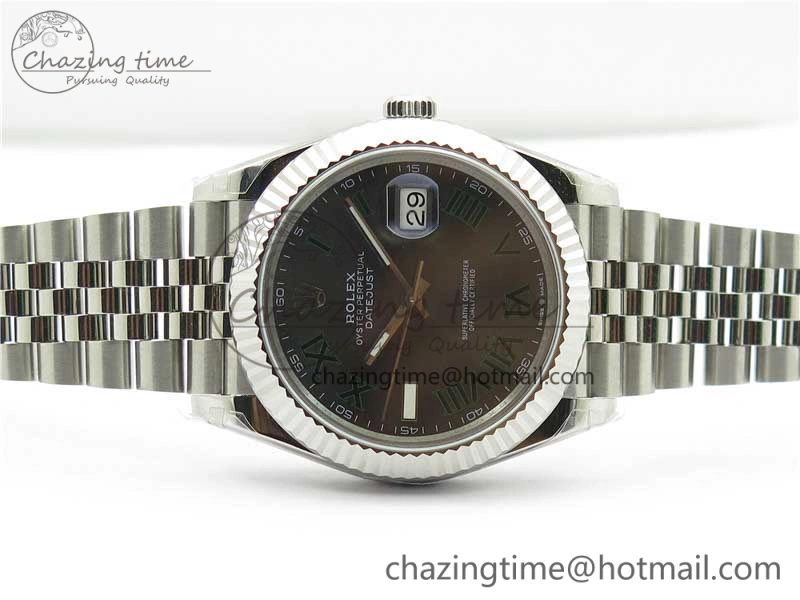 DateJust 41MM 126334 904L SS VRF 1:1 Best Edition Gray Dial Roman Markers on SS Jubilee Bracelet A3235
