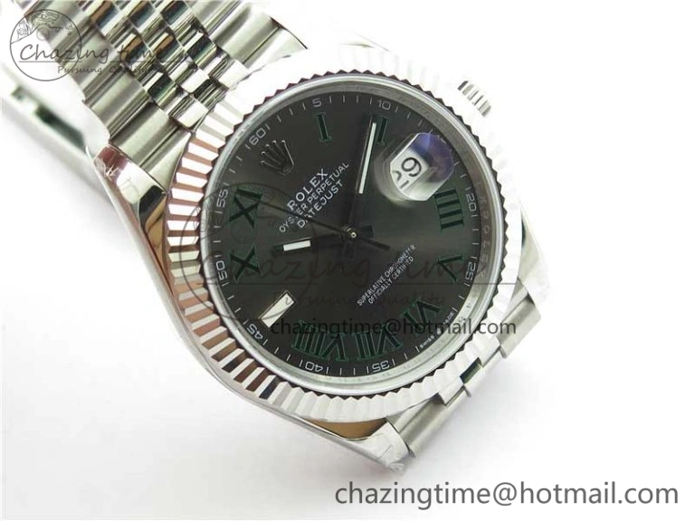 DateJust 41MM 126334 904L SS VRF 1:1 Best Edition Gray Dial Roman Markers on SS Jubilee Bracelet A3235