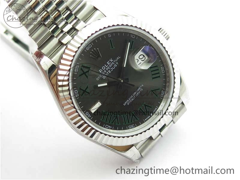 DateJust 41MM 126334 904L SS VRF 1:1 Best Edition Gray Dial Roman Markers on SS Jubilee Bracelet A3235