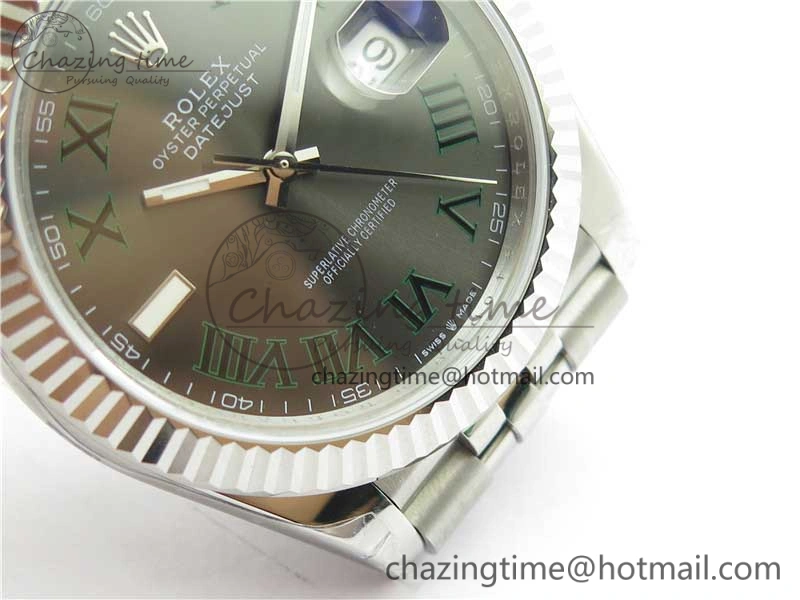 DateJust 41MM 126334 904L SS VRF 1:1 Best Edition Gray Dial Roman Markers on SS Jubilee Bracelet A3235