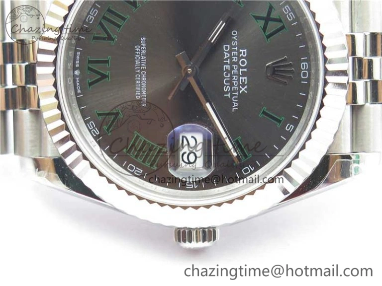 DateJust 41MM 126334 904L SS VRF 1:1 Best Edition Gray Dial Roman Markers on SS Jubilee Bracelet A3235