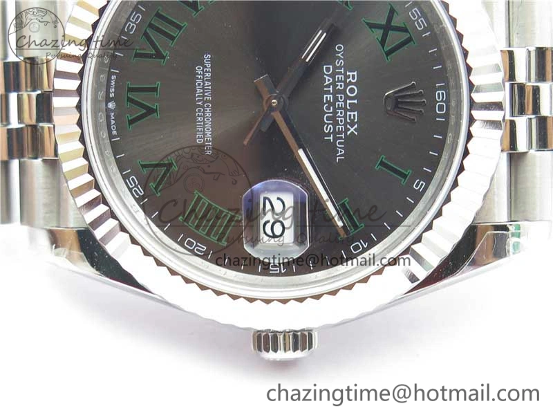 DateJust 41MM 126334 904L SS VRF 1:1 Best Edition Gray Dial Roman Markers on SS Jubilee Bracelet A3235