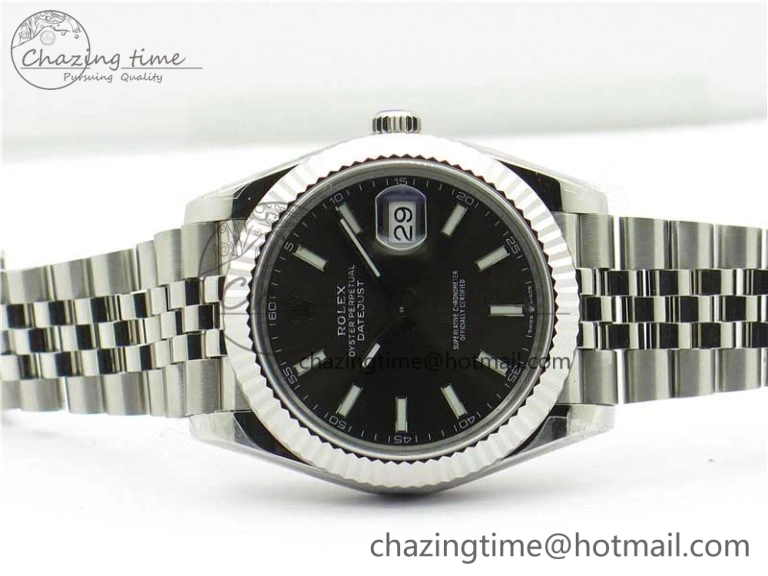 DateJust 41MM 126334 904L SS VRF 1:1 Best Edition Gray Dial Stick Markers on SS Jubilee Bracelet A3235