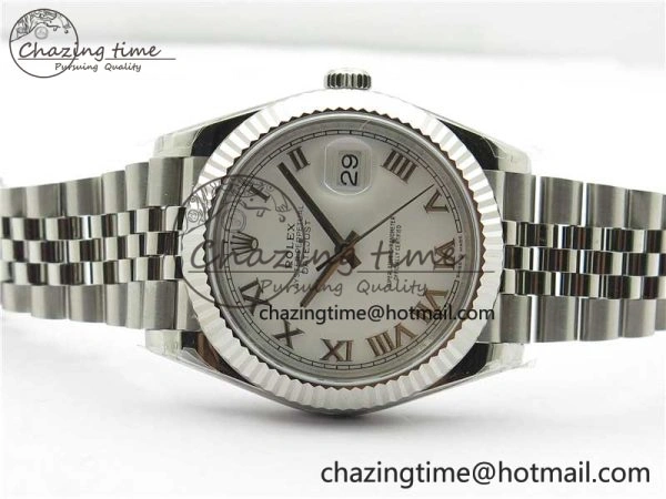 DateJust 41MM 126334 904L SS VRF 1:1 Best Edition White Dial Roman Markers on SS Jubilee Bracelet A3235