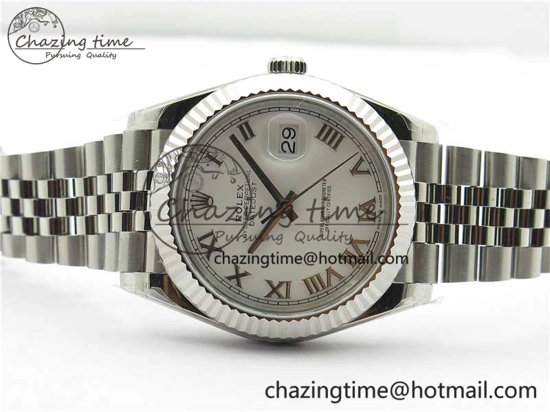 DateJust 41MM 126334 904L SS VRF 1:1 Best Edition White Dial Roman Markers on SS Jubilee Bracelet A3235