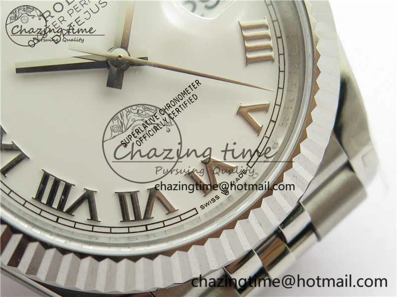 DateJust 41MM 126334 904L SS VRF 1:1 Best Edition White Dial Roman Markers on SS Jubilee Bracelet A3235