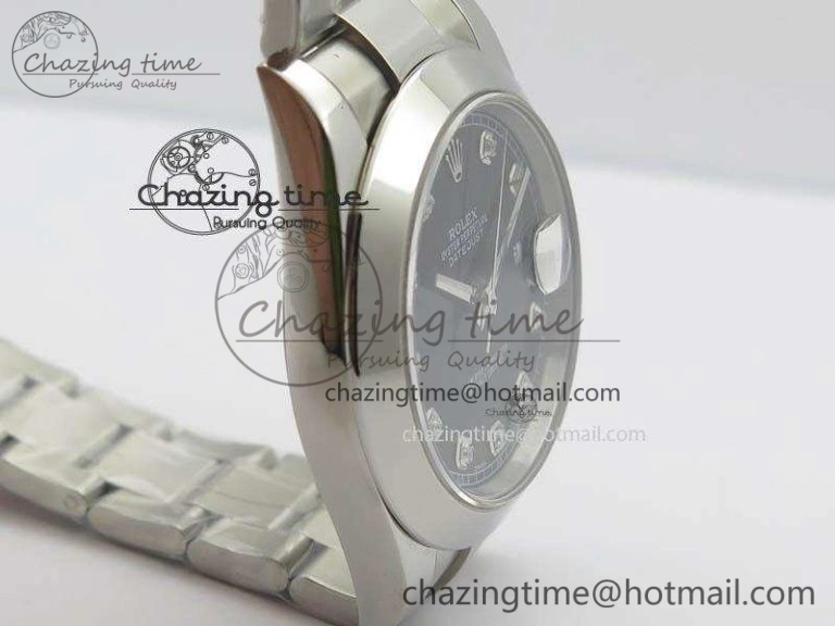 DateJust 41mm 126300 SS Noob 1:1 Best Edition Black Dial Diam Markers On SS Bracelet A3235