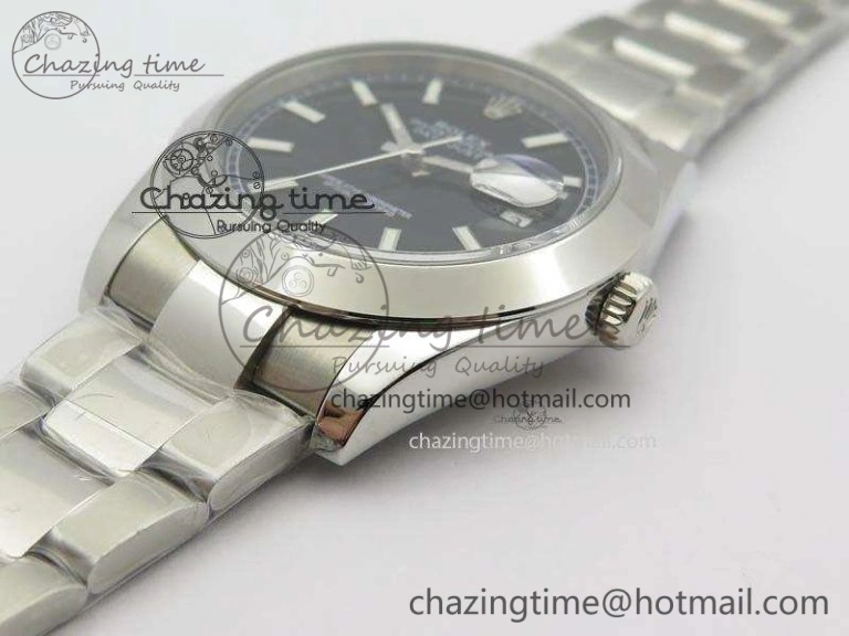 DateJust 41mm 126300 SS Noob 1:1 Best Edition Black Dial Stick Markers On SS Bracelet A3235