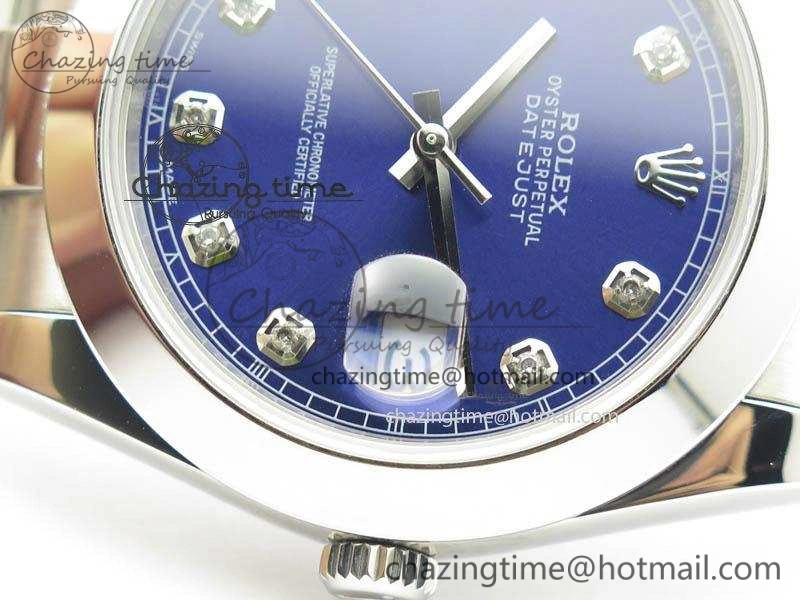 DateJust 41mm 126300 SS Noob 1:1 Best Edition Blue Dial Diam Markers On SS Bracelet A3235