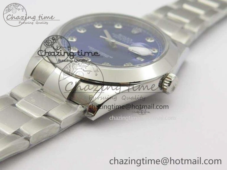 DateJust 41mm 126300 SS Noob 1:1 Best Edition Blue Dial Diam Markers On SS Bracelet A3235