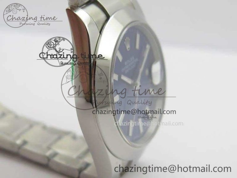 DateJust 41mm 126300 SS Noob 1:1 Best Edition Blue Dial Stick Markers On SS Bracelet A3235