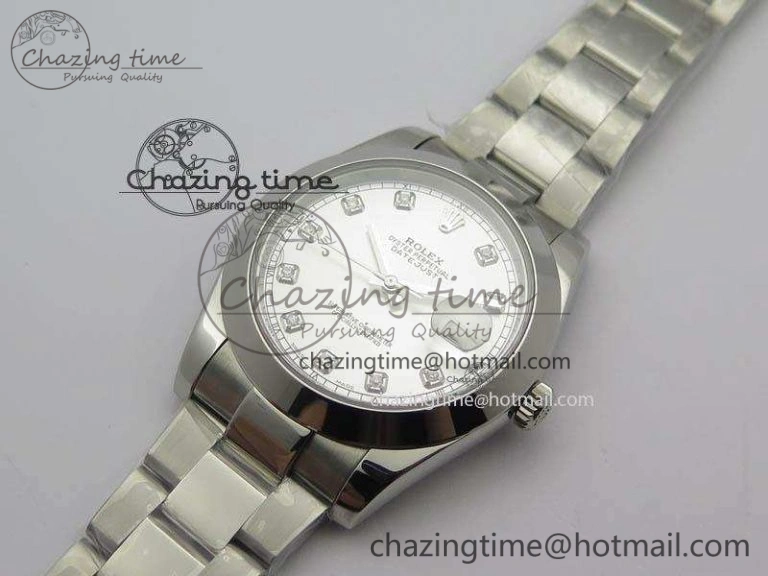 DateJust 41mm 126300 SS Noob 1:1 Best Edition Silver Dial Diam Markers On SS Bracelet A3235
