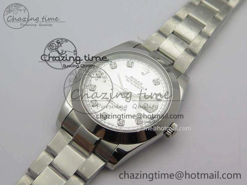 DateJust 41mm 126300 SS Noob 1:1 Best Edition Silver Dial Diam Markers On SS Bracelet A3235