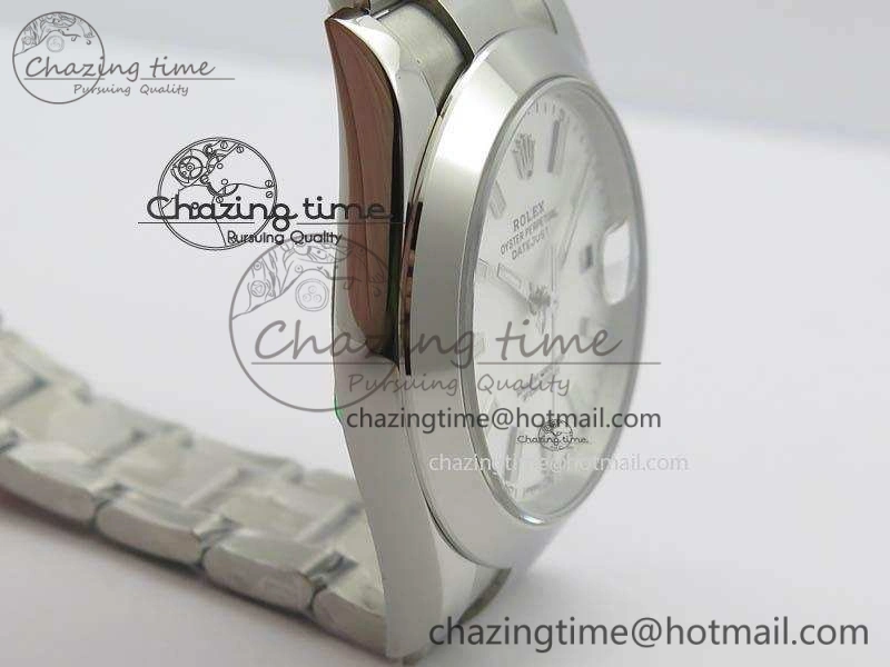DateJust 41mm 126300 SS Noob 1:1 Best Edition Silver Dial Stick Markers On SS Bracelet A3235