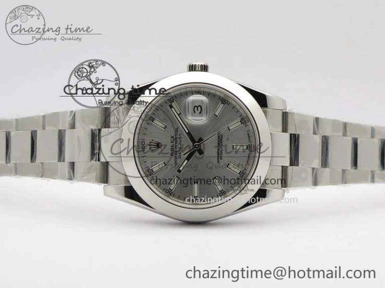 DateJust 41mm 126300 SS Noob 1:1 Best Edition Silver Dial Stick Markers On SS Bracelet A3235