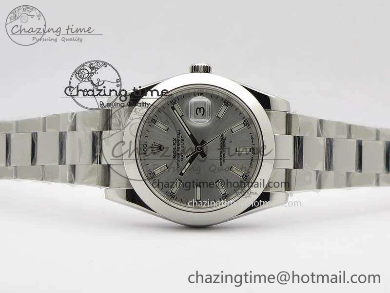 DateJust 41mm 126300 SS Noob 1:1 Best Edition Silver Dial Stick Markers On SS Bracelet A3235