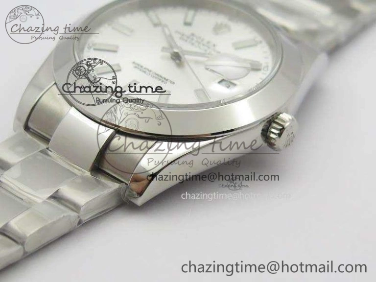 DateJust 41mm 126300 SS Noob 1:1 Best Edition Silver Dial Stick Markers On SS Bracelet A3235