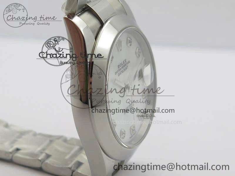 DateJust 41mm 126300 SS Noob 1:1 Best Edition White MOP Dial Diam Markers On SS Bracelet A3235