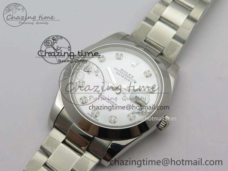 DateJust 41mm 126300 SS Noob 1:1 Best Edition White MOP Dial Diam Markers On SS Bracelet A3235
