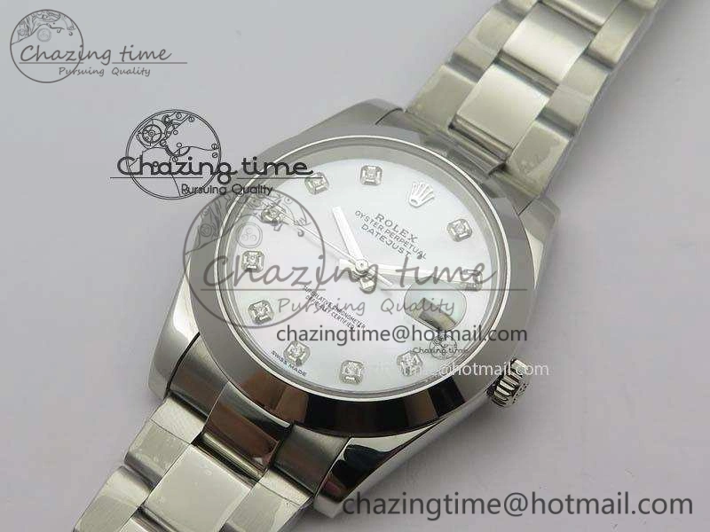 DateJust 41mm 126300 SS Noob 1:1 Best Edition White MOP Dial Diam Markers On SS Bracelet A3235
