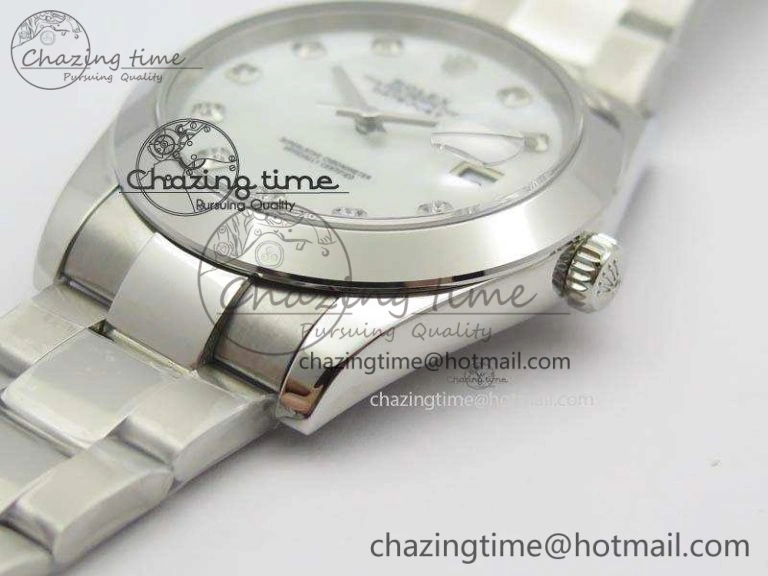 DateJust 41mm 126300 SS Noob 1:1 Best Edition White MOP Dial Diam Markers On SS Bracelet A3235
