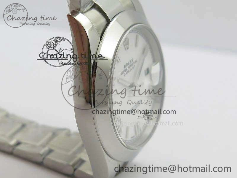 DateJust 41mm 126300 SS Noob 1:1 Best Edition White Roman Dial On SS Bracelet A3235