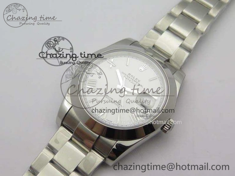 DateJust 41mm 126300 SS Noob 1:1 Best Edition White Roman Dial On SS Bracelet A3235