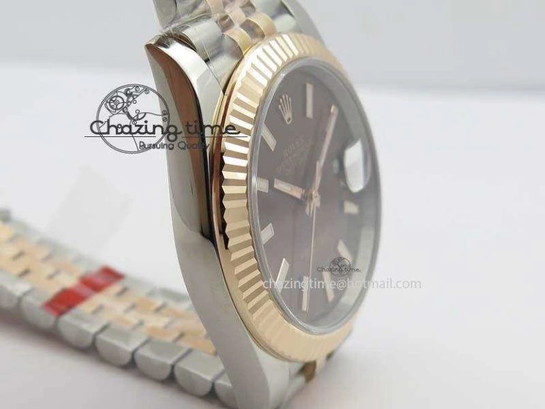 DateJust 41mm 126303 Noob 1:1 Best Edition RG Wrapped Brown Dial Fluted Bezel On Jubilee Bracelet A3235