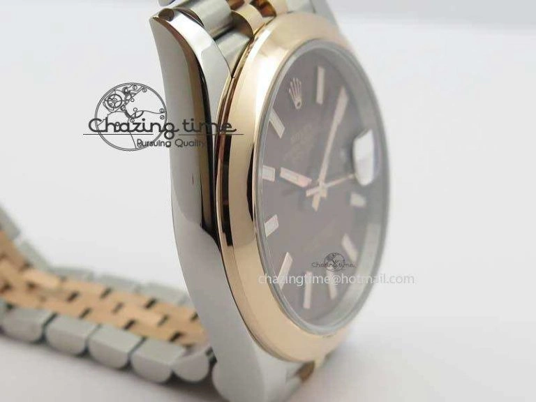 DateJust 41mm 126303 Noob 1:1 Best Edition RG Wrapped Brown Dial On Jubilee Bracelet A3235