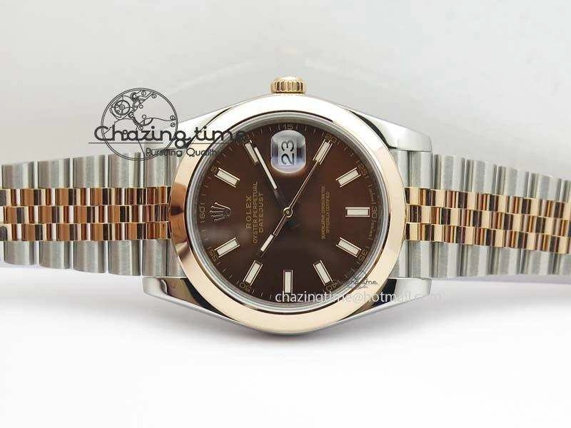 DateJust 41mm 126303 Noob 1:1 Best Edition RG Wrapped Brown Dial On Jubilee Bracelet A3235