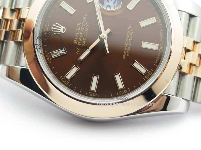 DateJust 41mm 126303 Noob 1:1 Best Edition RG Wrapped Brown Dial On Jubilee Bracelet A3235