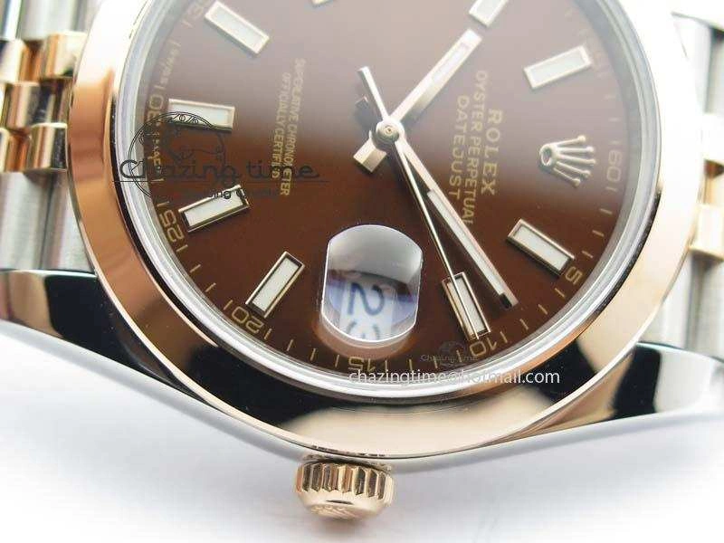DateJust 41mm 126303 Noob 1:1 Best Edition RG Wrapped Brown Dial On Jubilee Bracelet A3235