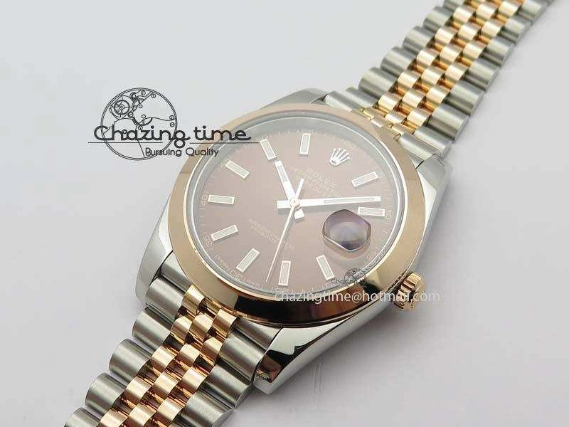 DateJust 41mm 126303 Noob 1:1 Best Edition RG Wrapped Brown Dial On Jubilee Bracelet A3235