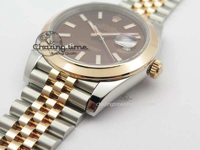 DateJust 41mm 126303 Noob 1:1 Best Edition RG Wrapped Brown Dial On Jubilee Bracelet A3235