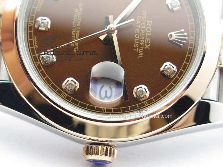 DateJust 41mm 126303 Noob 1:1 Best Edition RG Wrapped Brown Diamond Dial On Jubilee Bracelet A3235
