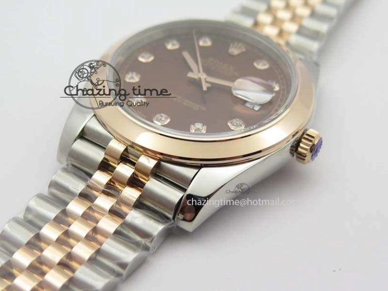 DateJust 41mm 126303 Noob 1:1 Best Edition RG Wrapped Brown Diamond Dial On Jubilee Bracelet A3235