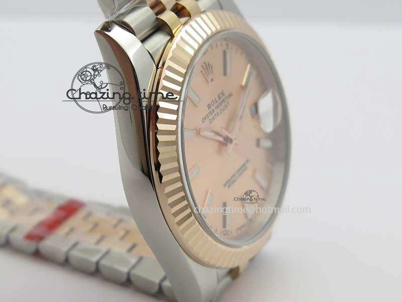 DateJust 41mm 126303 Noob 1:1 Best Edition RG Wrapped RG Dial Fluted Bezel On Jubilee Bracelet A3235