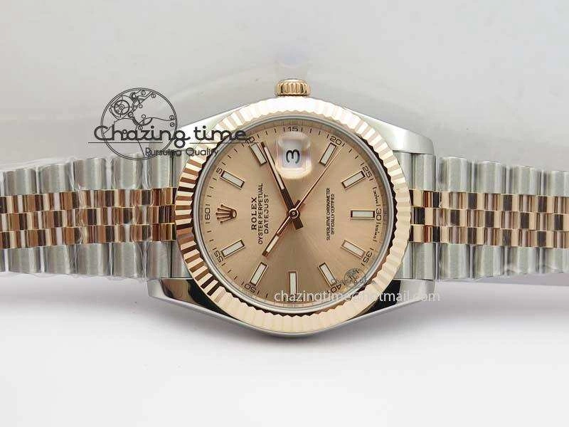 DateJust 41mm 126303 Noob 1:1 Best Edition RG Wrapped RG Dial Fluted Bezel On Jubilee Bracelet A3235